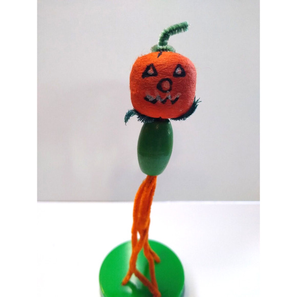 Halloween Goblin Head JOL Squid Like Legs Vintage Decoration Pipe Cleaner Legs - Picture 1 of 6